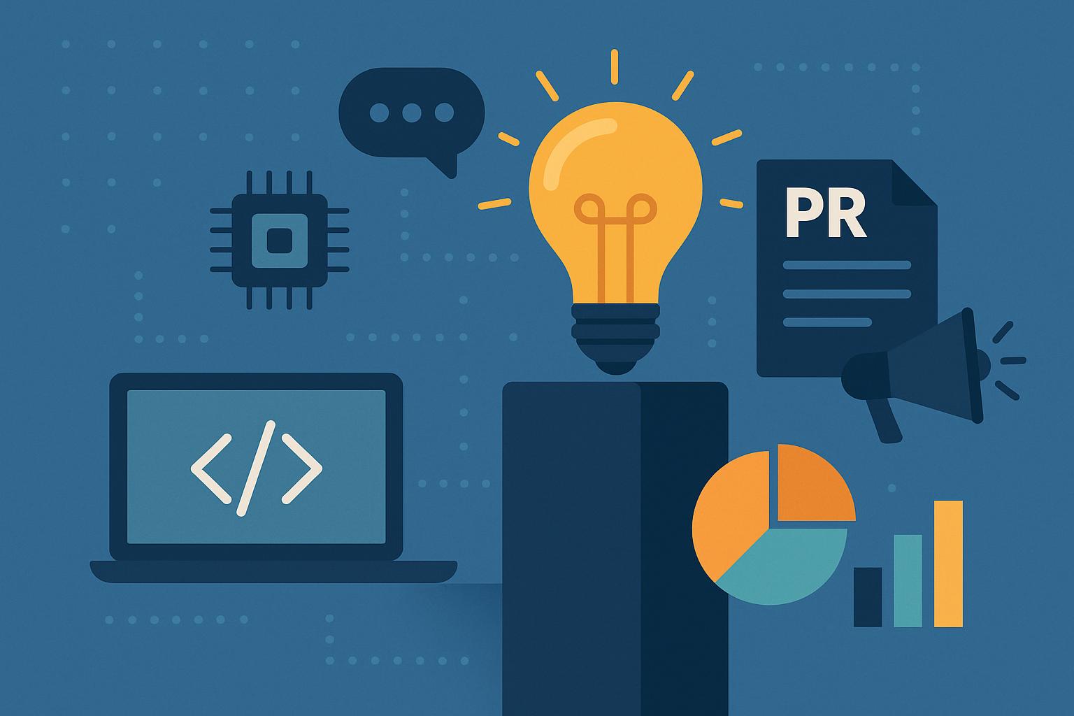 Modern tech PR agency brainstorming creative strategies for impactful innovation communication