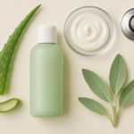 Gentle dermatologist applying soothing cream to irritated facial skin for sensitive skin relief