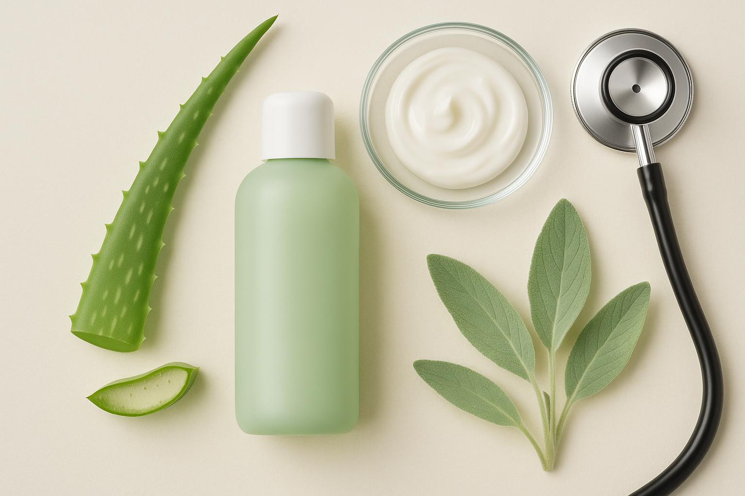 Gentle dermatologist applying soothing cream to irritated facial skin for sensitive skin relief