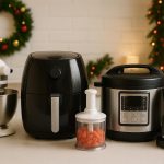 Modern condo kitchen with top 5 time-saving gadgets for easy holiday meal preparation