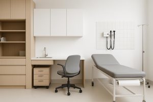 Modern medical clinic interior showcasing efficient use of space with strategic fitout design