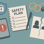 Safety resources and protection strategies for domestic violence victims during divorce proceedings