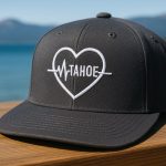Custom Tahoe-themed hat showcasing unique design elements for brand identity enhancement