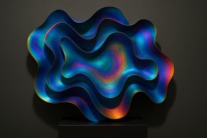 Titanium art sculptures by Aka Chen showcased at Houston Museum of Natural Science exhibition