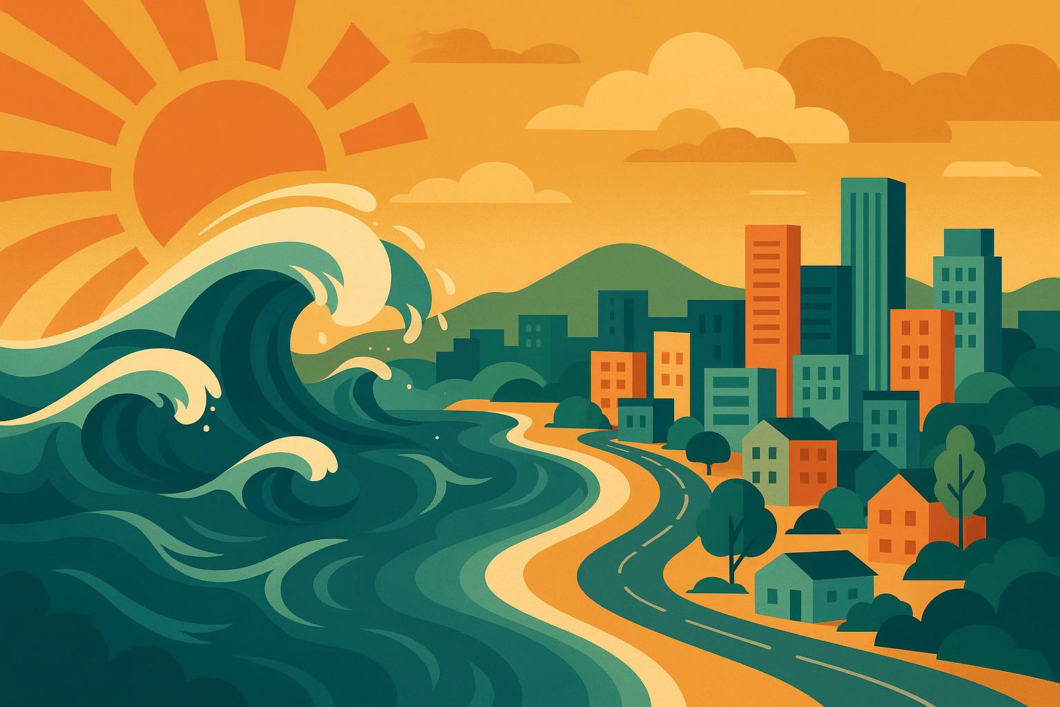 Dramatic weather patterns illustrating Super El Nino effects and strategic planning challenges