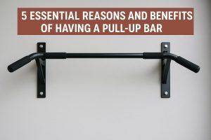 Wall-mounted pull-up bar in a modern home gym highlighting fitness and strength training benefits