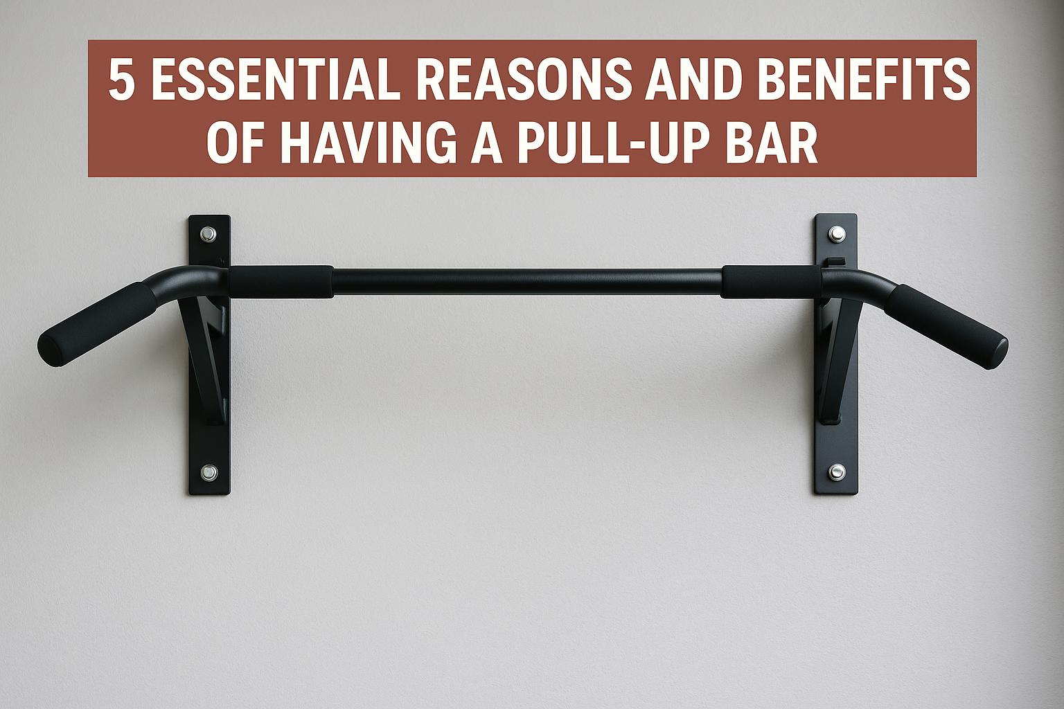 Wall-mounted pull-up bar in a modern home gym highlighting fitness and strength training benefits