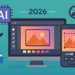 AI-powered photo editing tools interface showcasing free image editor features and creative options