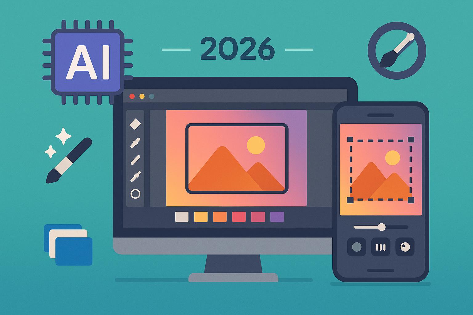 AI-powered photo editing tools interface showcasing free image editor features and creative options