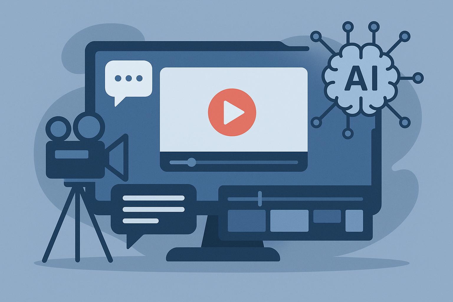 AI-powered tools streamlining video production workflow in modern content creation studio